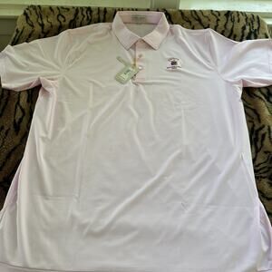 Peter Millar Summer Comfort Polo NWT Amigos Mountain Lake 2022 Palm Pink XL Soft